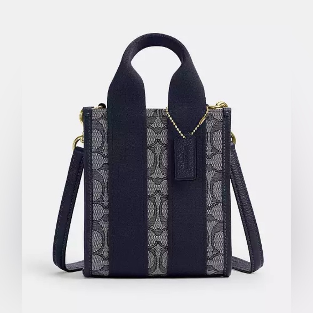 💙Coach Smith Mini Tote In Signature Jacquard Navy Midnight – NWT purse handbag